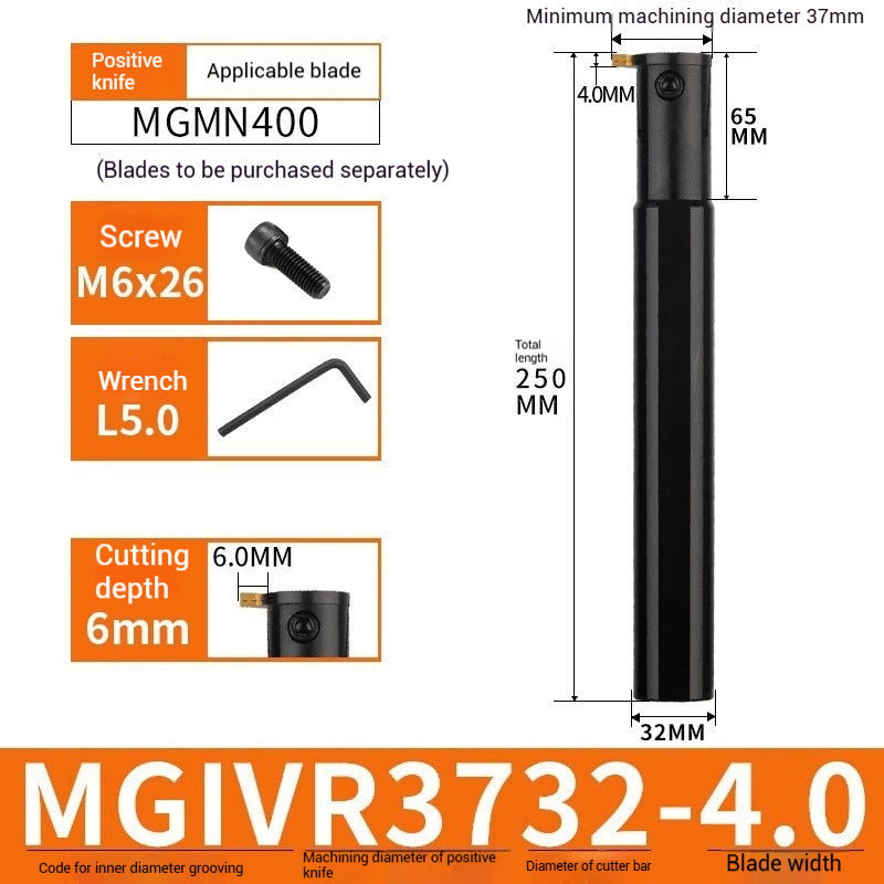 1024-CNC toolholder internal groove cutter MGIVR2016-2 internal groove toolholder lathe cut-off tool CNC lathe tool cutting tools Shandong Denso Pricision Tools Co.,Ltd.